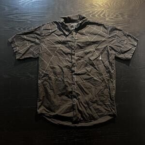 Neighborhood Short Sleeve Button Up Shirt Black Spider Web